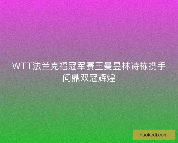 WTT法兰克福冠军赛王曼昱林诗栋携手问鼎双冠辉煌